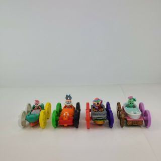 1990 Mcdonald’s Tiny Toons Flip Cars Set Of 4 Happy Meal Toys