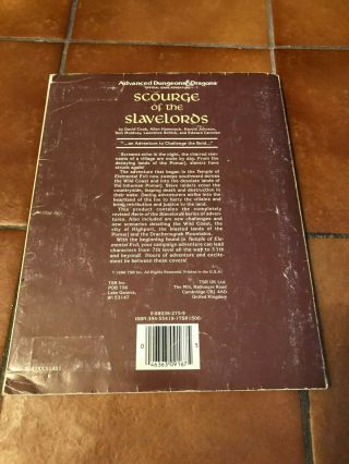 SCOURGE OF THE SLAVELORDS A1 - 4 EXC TSR 9167 DUNGEONS & DRAGONS AD&D D&D 3