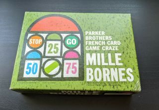 Vintage Mille Bornes French Card Game 1962 Parker Brothers Party Bros.  Complete