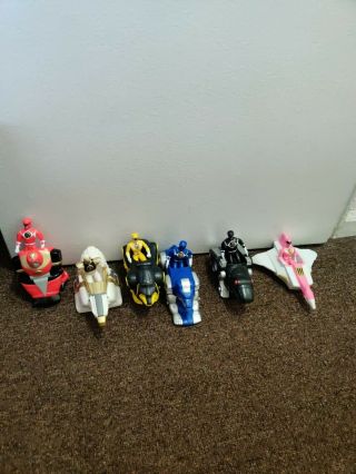 Complete Set (6) Of Power Ranger Mighty Morphin Mcdonald’s Toys 1995,  Opened