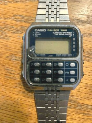 Rare Vintage Casio Ca - 901 Digital Calculator Watch