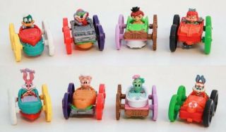 Vintage Mcdonalds (1990) Tiny Toon Adventures Flipping Cars Complete Set Of 4 60