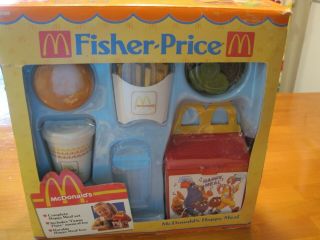 1988 Fisher Price Mcdonalds Happy Meal Set Boxed