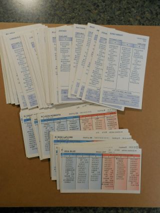 1975 Strat O Matic Baseball Season Cards - 78 Loose Cards - All Cards Pictured