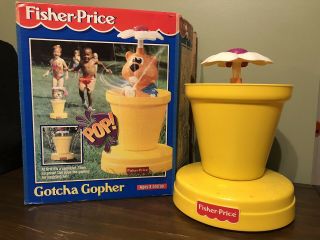 Vintage Fisher Price Gotcha Gopher Water Sprinkler Outdoor Toy