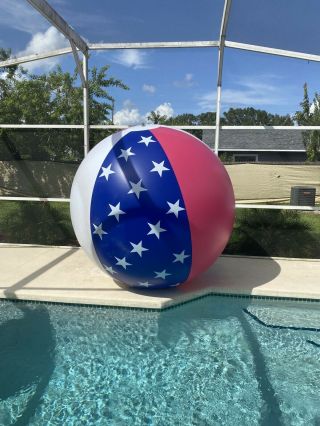 Rare 2018 8ft Patriotic Beach Ball Inflatable Pool Float