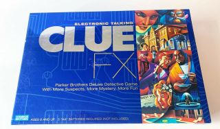 Electronic Talking Clue Fx Mystery Board Game & Great Cond
