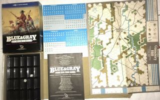 Blue & Gray Four Civil War Games Unpunched Tsr 1984 Spi Brand Wargame Vintage