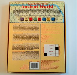 Four Battles of the Ancient World Board Game 1992 Decision / Overlord 2