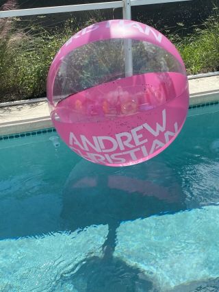 Rare 1990s Andrew Christian 65in Beach Ball Inflatable Pool Float