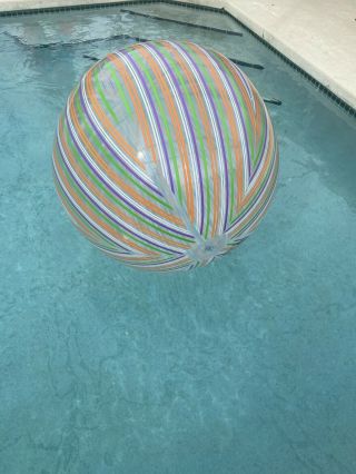 Rare 1990s Water Bomb 48in Striped Beach Ball Inflatable Pool Float