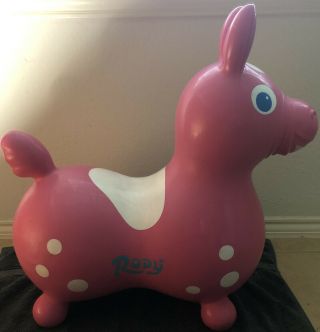 Rody Pink Bouncing Hobby Horse Toy Vintage/Retro 1984 LedraPlastic Of Italy 2