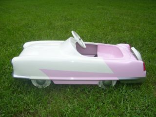 Vintage Garton Kidillac Chain Drive Pedal Car Pink Cadillac Restored