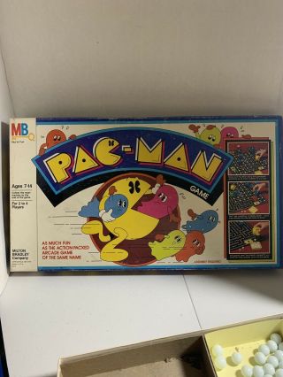 Vintage 1980/1982 Milton Bradley Pac - Man Board Game Usa.  Complete