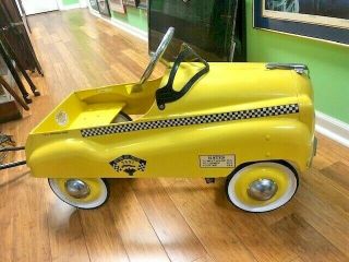 Vintage Murray Yellow York Taxi Pedal Car Burns Novelty & Toy Usa