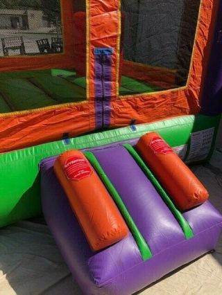 inflateable bounce house,  slide combination,  mulitcolored,  commercial grade 2