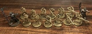 12 Necron Warriors With 2 Overlords - Warhammer 40k - Primed Gold