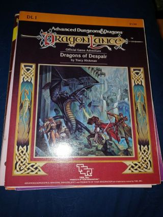 Dl1 Dragons Of Despair Dragonlance Module Ad&d 1984