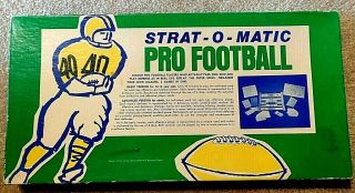 Vintage 1968 Strat - O - Matic Pro Football Board Game Los Angeles Rams Orig