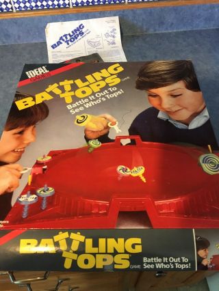 Vintage 1986 Ideal Toys Battling Tops Game