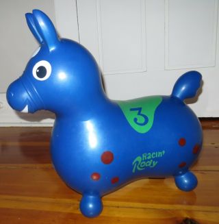 Gymnic Racin ' Rody 3 Blue Bouncing Horse Hop & Ride On toy 3