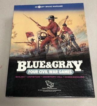 Spi Tsr Boxed Wargame Blue & Gray - Four Civil War Games - 1984