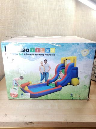 Picassotiles Kc108 Water Slide Park Inflatable Bouncing House W/ Pool Area Sp.