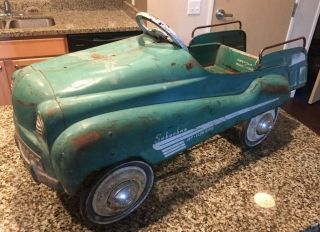 Vintage Murray Suburban Jet Flow Drive Pedal Car Green Turquoise