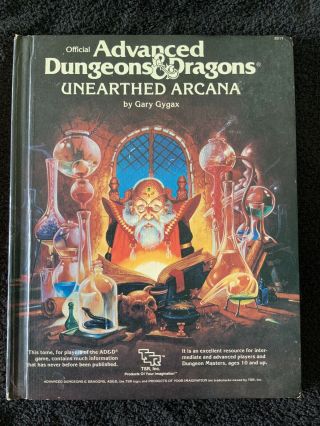 Ad&d Advanced Dungeons & Dragons Unearthed Arcana 2017 Tsr