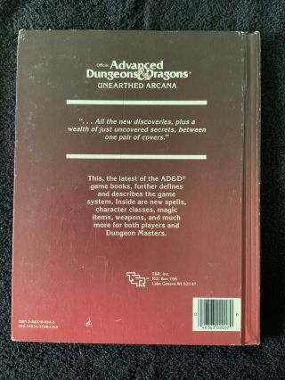 AD&D Advanced Dungeons & Dragons Unearthed Arcana 2017 TSR 2
