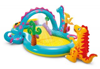Intex Play Center - Dinoland Inflatable Kids Swimming Pool W/slide - Open Box