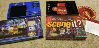 Harry Potter Hogwarts Dueling Club 2003 & SCENE IT DVD Board Game set 2