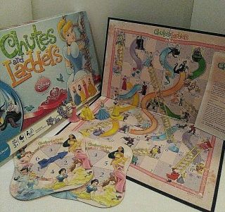 Chutes And Ladders Disney Princess Edition 4 Decorated Princesses Taped Board