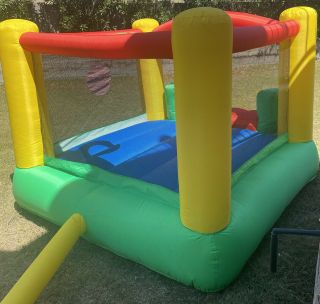 Little Tikes Inflatable Bounce House Slide Dunk & Toss w/Blower ONCE 3