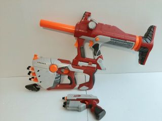 Nerf Titan As - V.  1 Complete With All Three Blasters No Rocket -