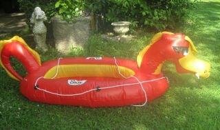 Vintage Dragon Inflatable Pool Float Adv La Choy 57 " X 40 "