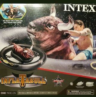 Intex Pbr Inflatabull Bull - Riding Giant Inflatable Swimming Pool Lake Fun Float