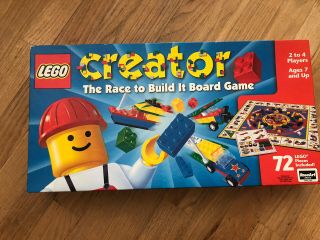 Vintage 1999 Lego Creator - The Race To Build It Board Game Complete