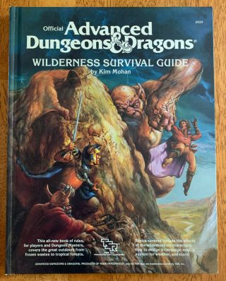 2020 Tsr Advanced Dungeons & Dragons Wilderness Survival Guide (1986,  Hc)