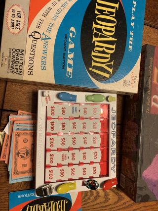 Jeopardy Vintage 1964 Milton Bradley Game Complete Second Edition Tv Board Game