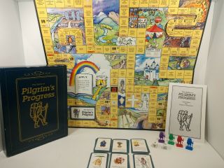 VINTAGE The Game of Pilgrim ' s Progress Board Game Christian Family Game Rare 2