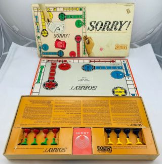 1964 Sorry Game By Parker Brothers Complete In