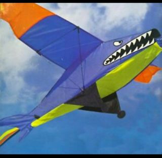 The Kite Factory Seaplane Ram Air 5.  0 3d Shark Attack Kite - Nylon,  5ft Wingspan