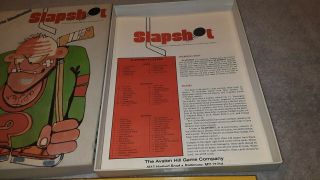Slapshot Avalon Hill 1982 Complete in pre - owned 3