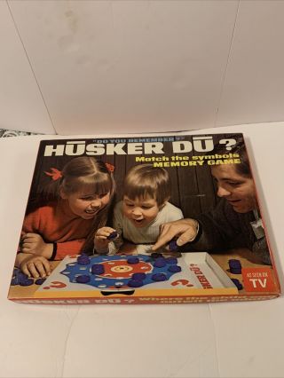 Rare Find Vintage 1970 Regina Husker Du? Memory Matching Board Game