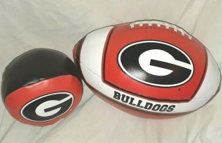 2 Ball Set Of Georgia Bulldogs Mini Soft Football 9  Rawlings Sports