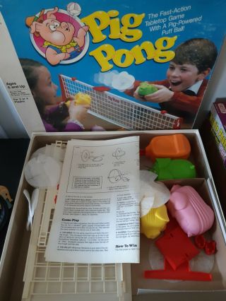 Pig Pong Mb Vintage Game 1986 Ages 6 And Up 2 To 4 Players 100 Complete Kids