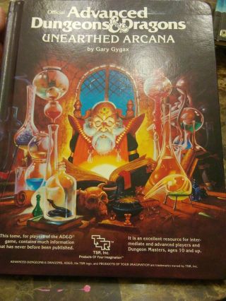 Official Advanced Dungeons & Dragons Unearthed Arcana1st Edition Hc Book 1985