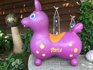 Gymnic Rody Horse Baby Toddler Kid Ride On Latex Vinyl Bouncing Toy Purple