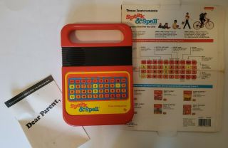 Vintage Speak & Spell By Texas Instruments With Instructions